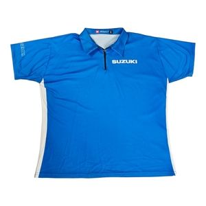 Pilot Suzuki 1/4 Zip Short‎ Sleeve Blue Women’s Racing Jersey Large Made In USA